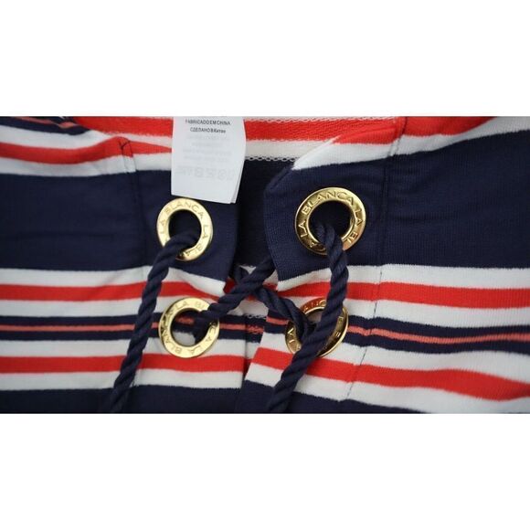 La Blanca LB3ZC55 Women Sz S Blue Sailor Stripe Lace-Up Swim Cover-Up Tunic $103 - Picture 4 of 16